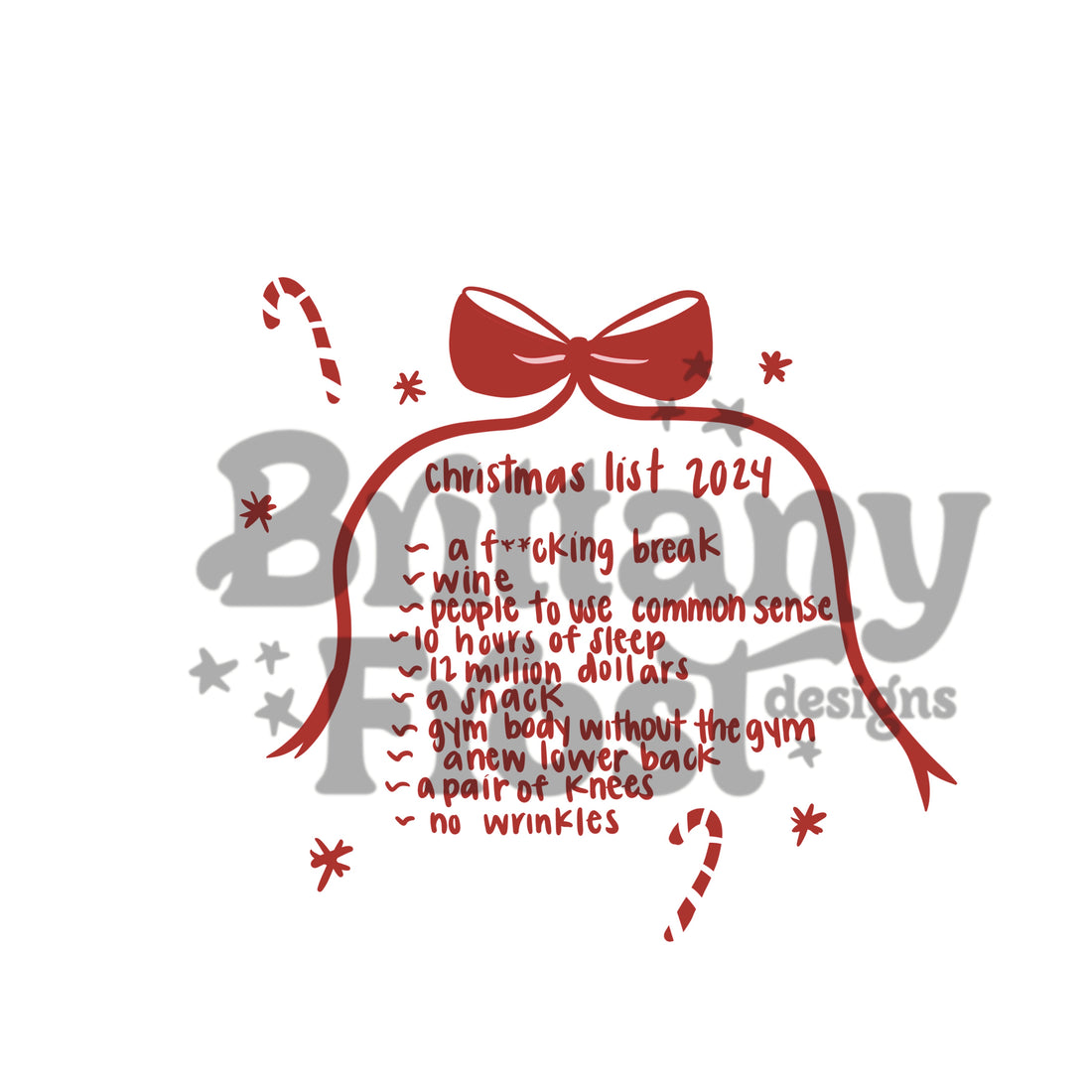 Christmas list PNG Sublimation