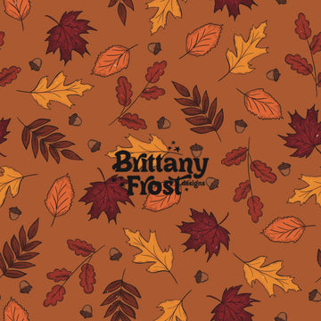 Fall Leaves Burnt Orange