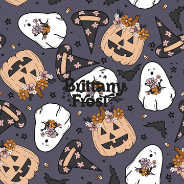 Floral Halloween Purple