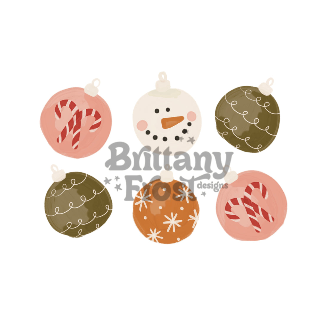 Christmas Ornaments Pink PNG