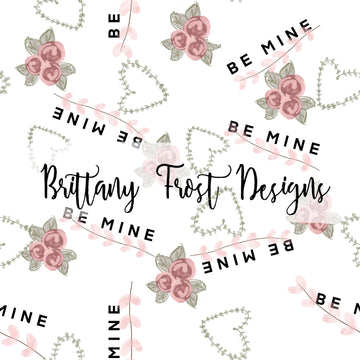 Be Mine Floral Valentines Day Seamless File