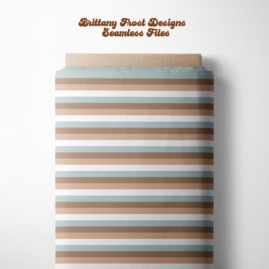 Boho Christmas Stripes Blue