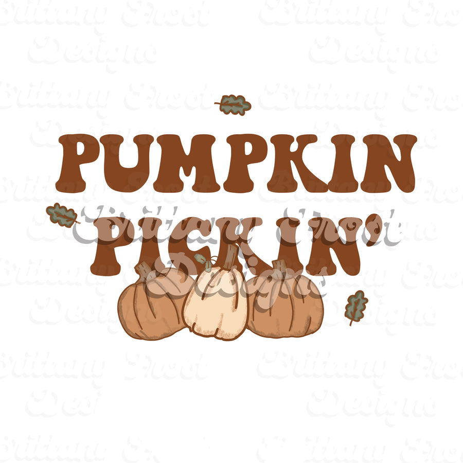 Pumpkin Pickin PNG Sublimation