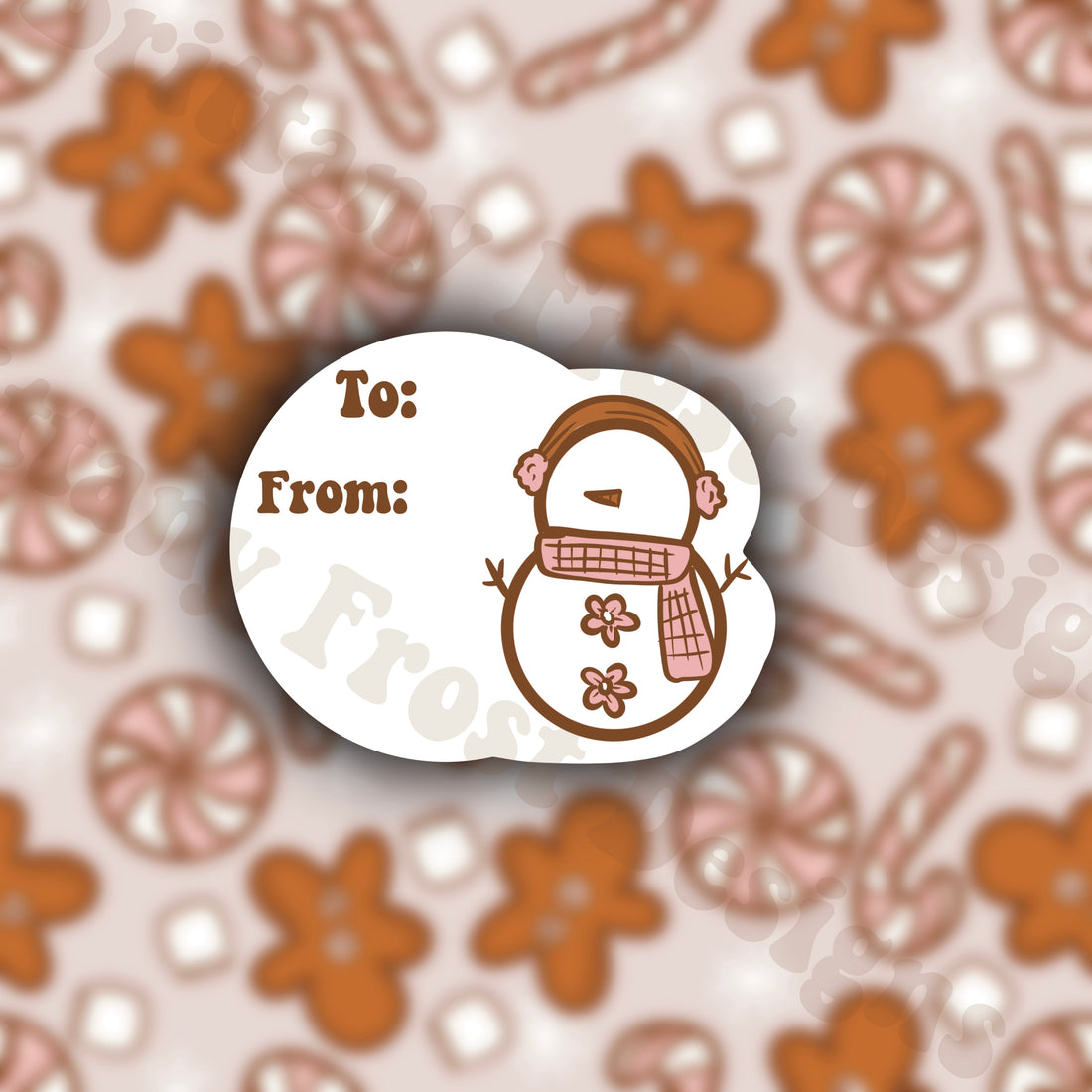 Christmas Snowman Sticker PNG File