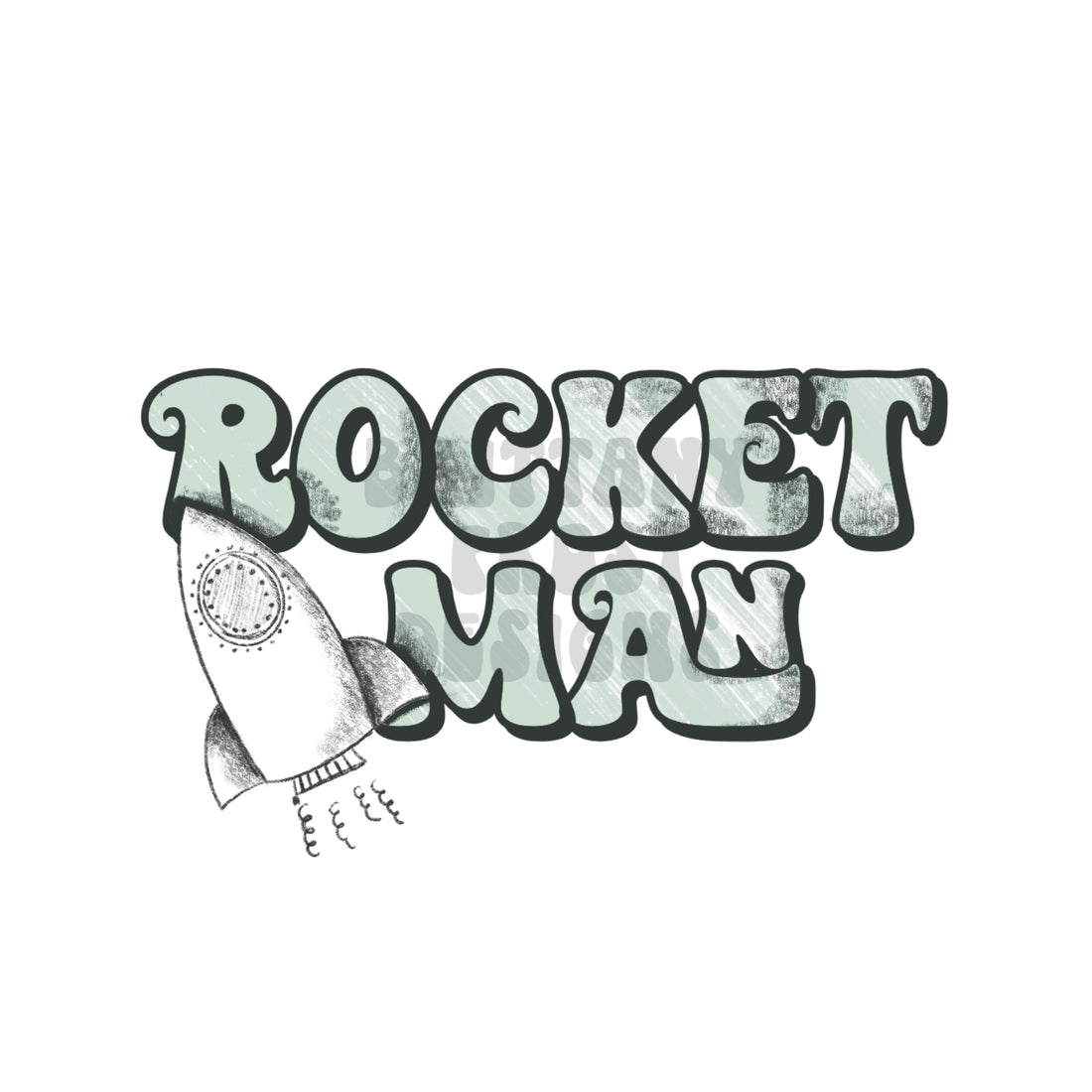 Rocket Man Space Sublimation PNG
