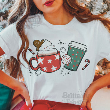 Coffee Christmas PNG Sublimation