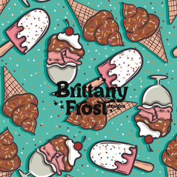 Bright Ice cream Teal