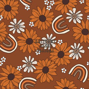 Retro Sunflower Rainbows