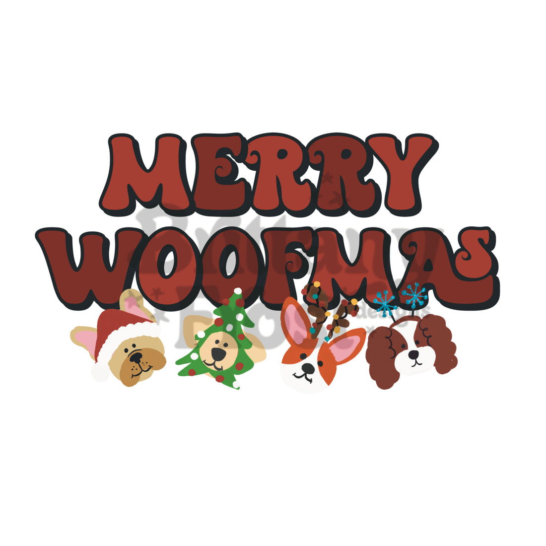 Woofmas Dogs PNG Sublimation