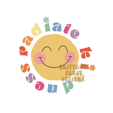 Radiate Kindness Rainbow PNG Sublimation