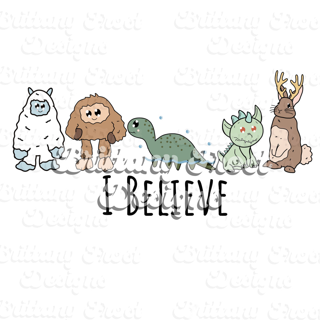 Cryptic Creatures Sublimation PNG
