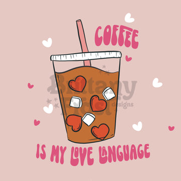 Coffee Love Language PNG Transparent Background