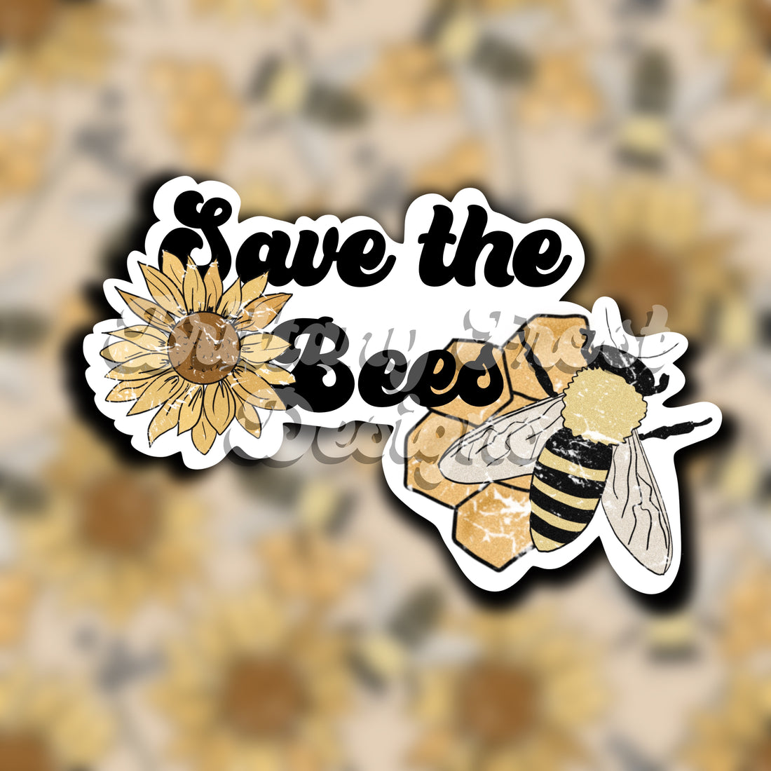 Save the Bees PNG STICKER FILE