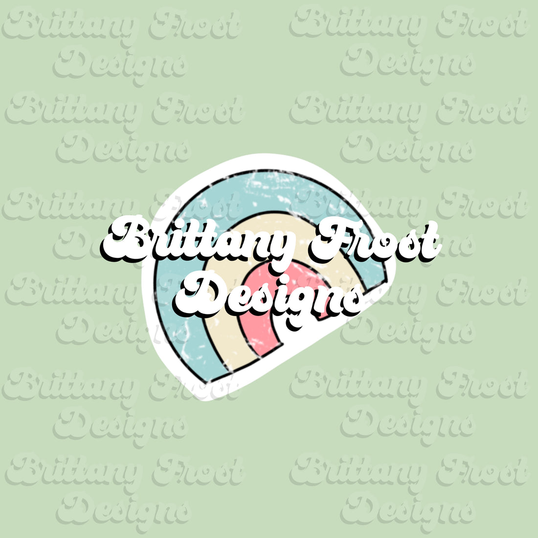 Rainbow Marshmallow PNG Sticker /Tattoo File