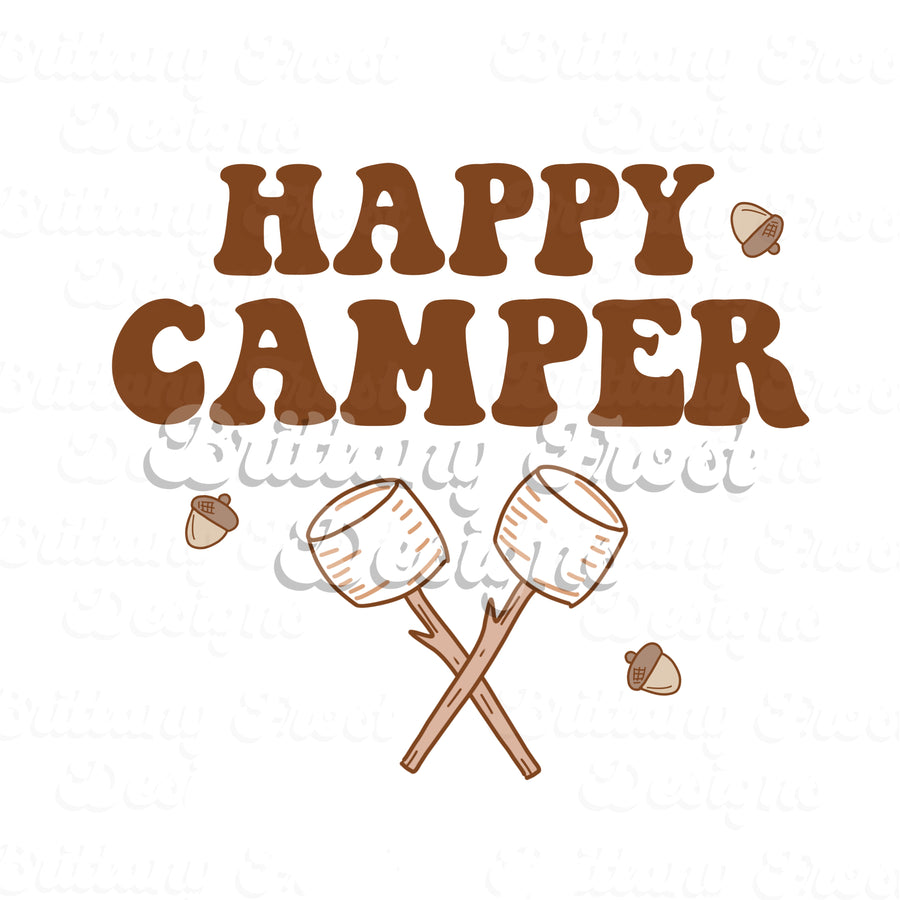 Happy Camper PNG Sublimation