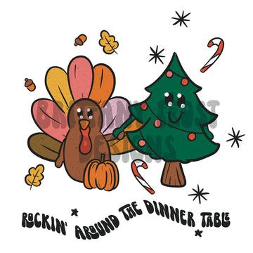 Retro Thanksgiving Christmas PNG Sublimation