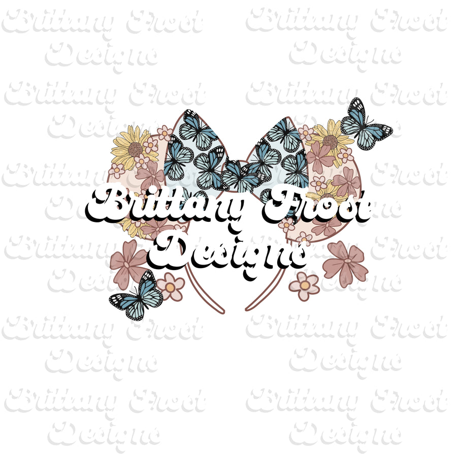Floral Ears PNG Sublimation