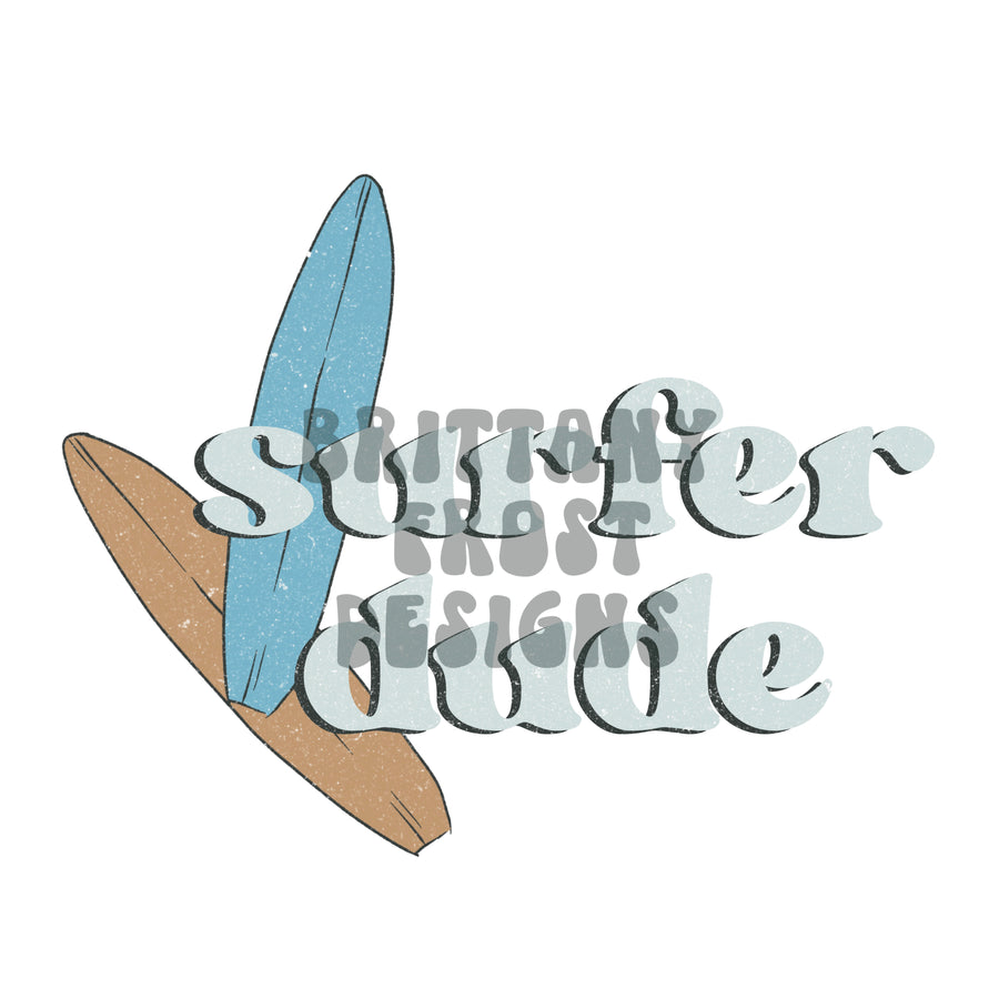 Surfer Dude PNG Sublimation