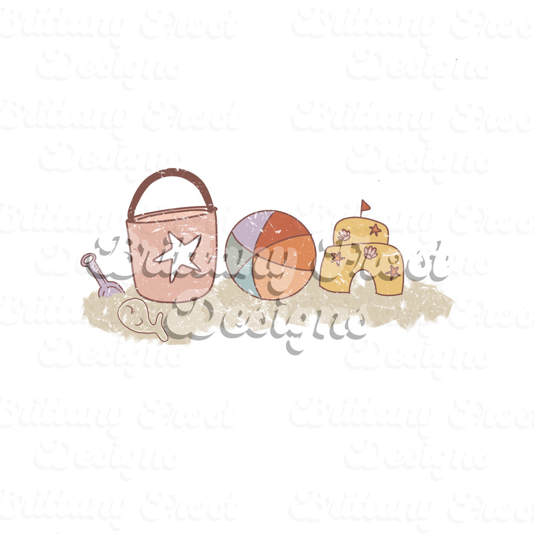 Beach Toys PNG Sublimation
