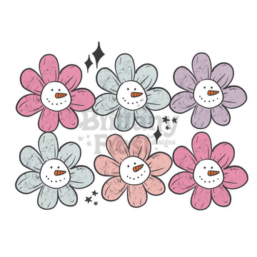 Groovy Snowmen PNG Sublimation