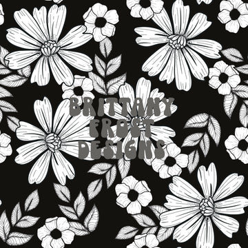 Black and White Floral