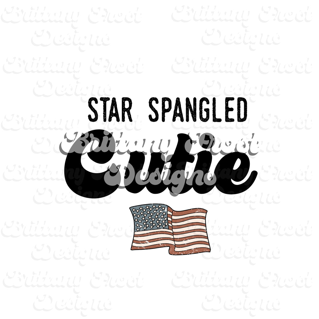 Star Spangled Cutie PNG Sublimation