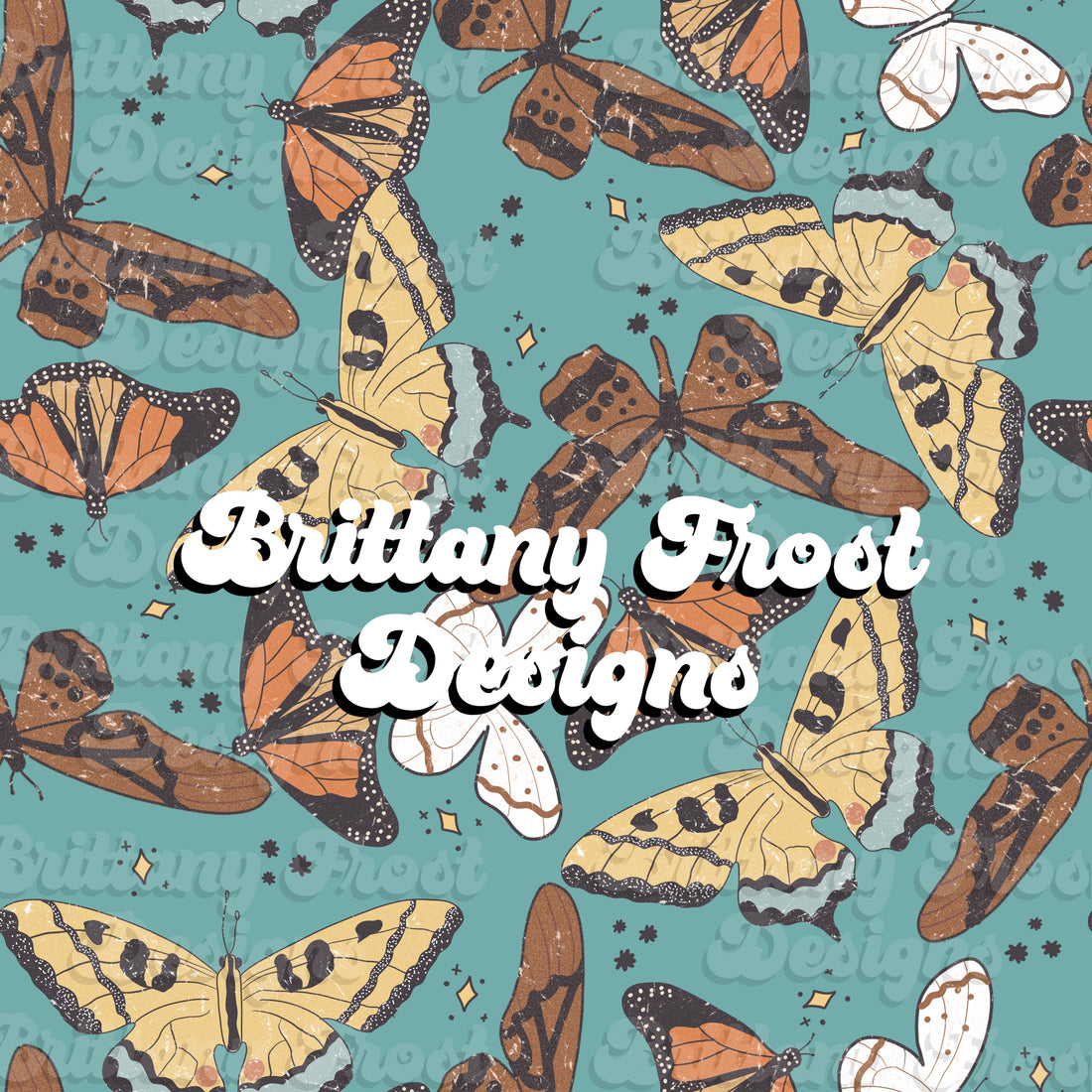 Vintage Butterfly Teal