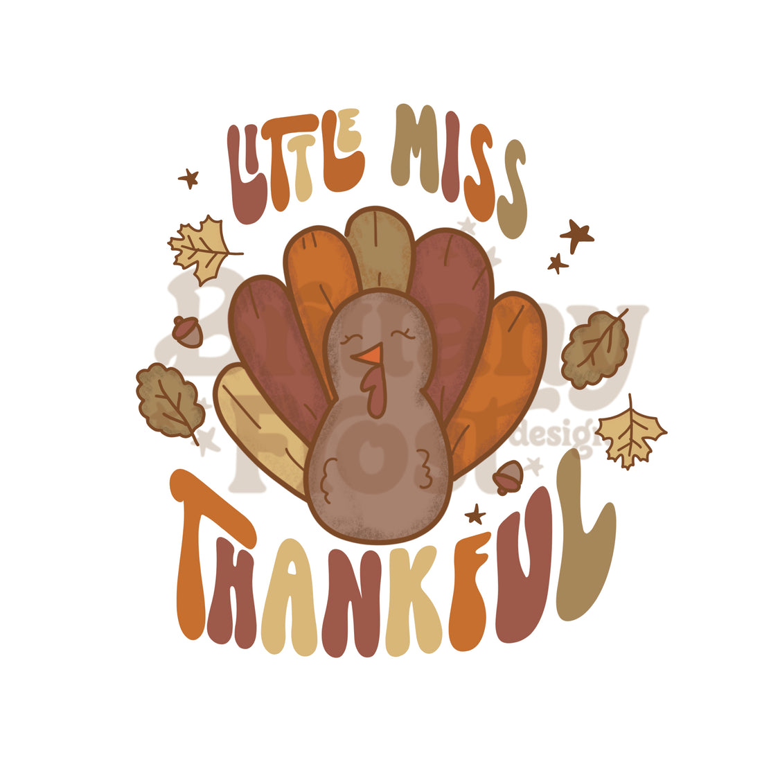 Little Miss Thankful PNG Sublimation