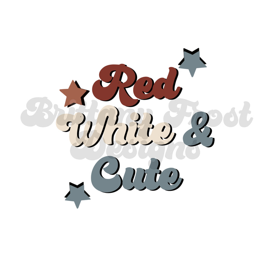 Sublimation Red White and Cute