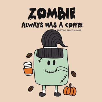 Zombie Coffee PNG Sublimation