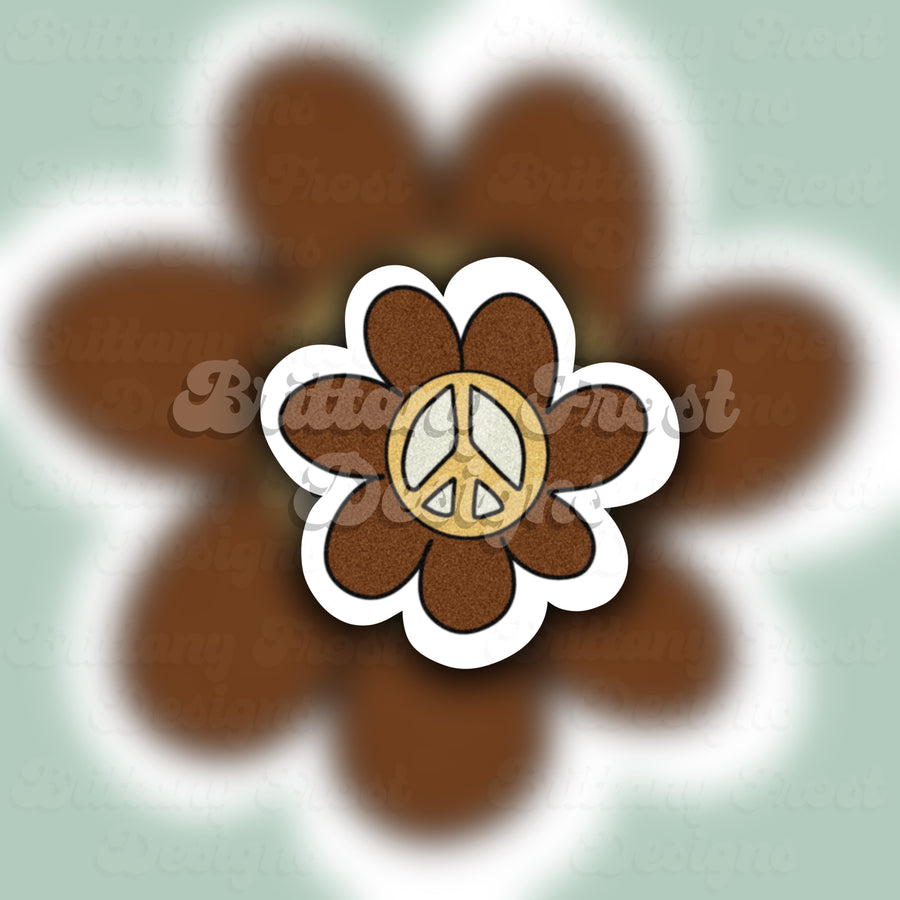 Peace Flower Sticker PNG