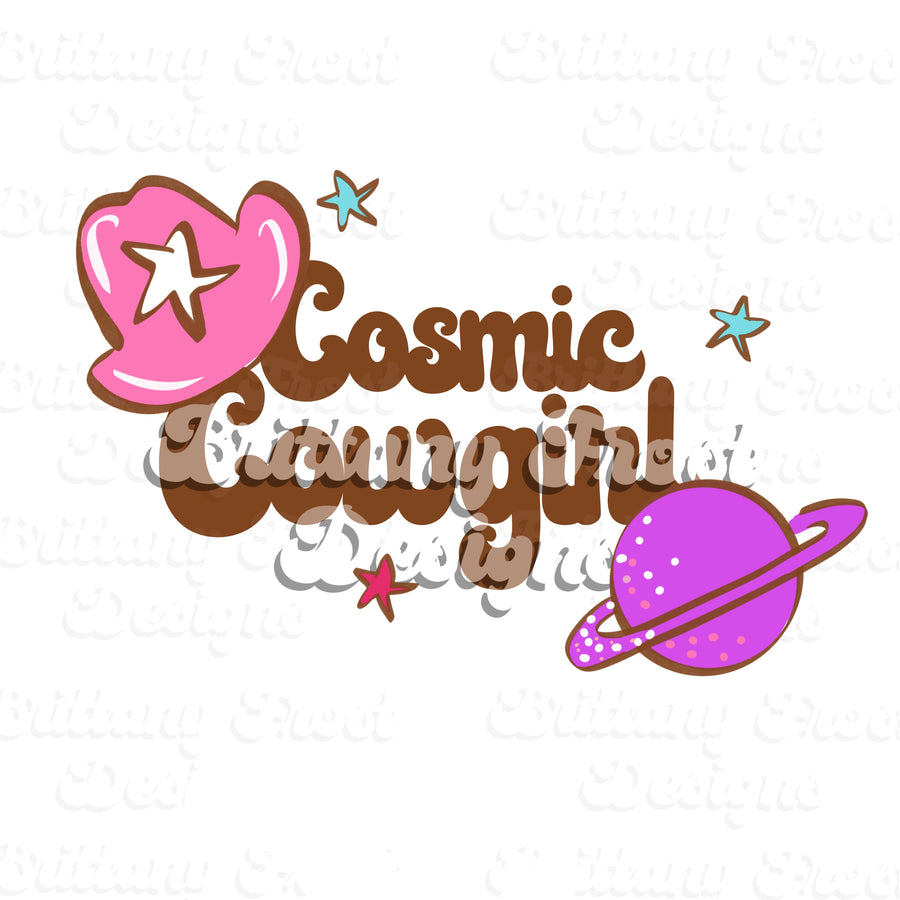 Cosmic Cowgirl PNG Sublimation