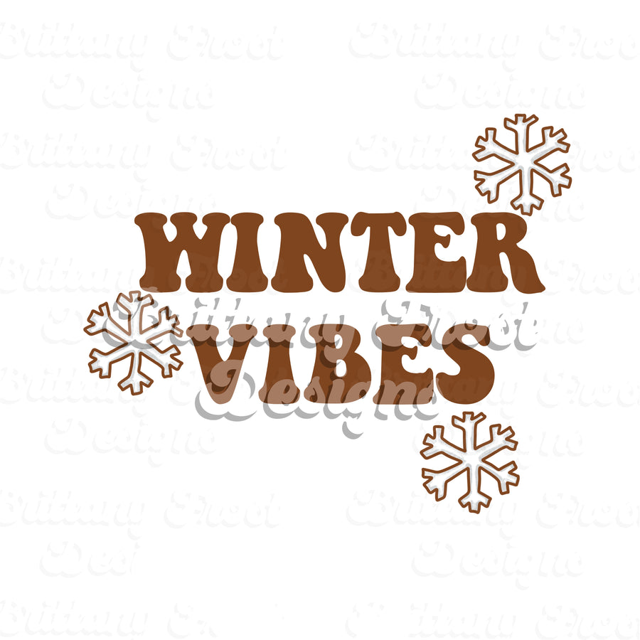 Winter Vibes PNG Sublimation