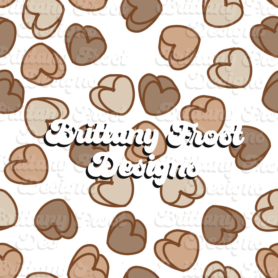 Neutral Candy Hearts Seamless File