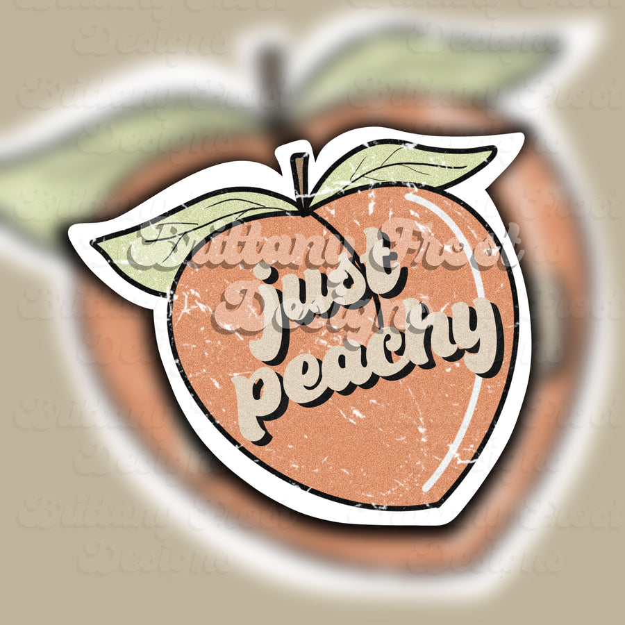 Just Peachy Sticker PNG FILE