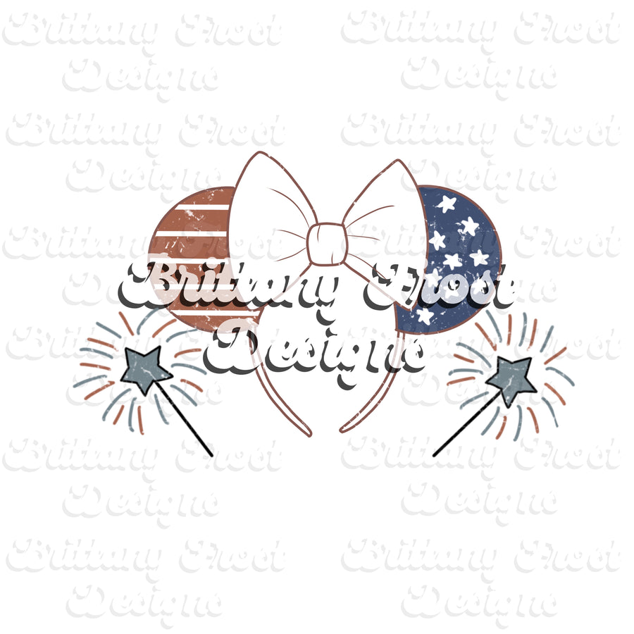 4th of July Ears PNG Sublimations