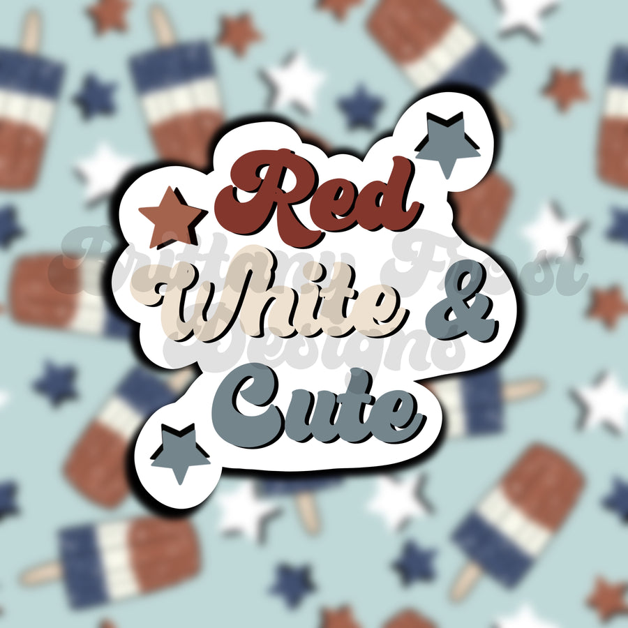 Red White Cute Sticker/ Tattoo PNG
